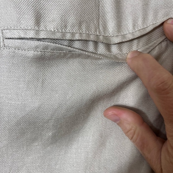 NWOT ASSUAL Casual Linen Blend Khaki Lightweight Pants Size XL Lagenlook Boho - Picture 6 of 8
